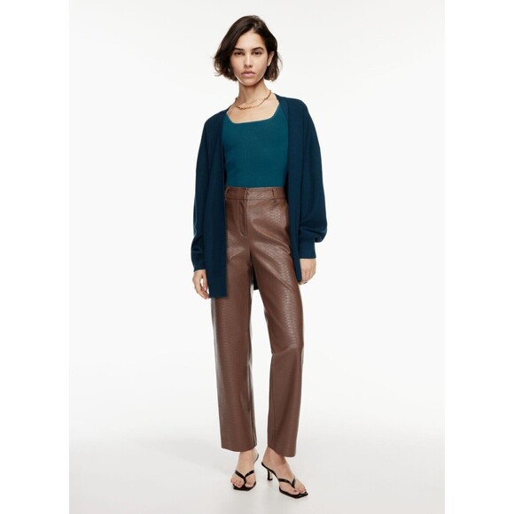 Aritzia Babaton Cardigan Sweater Womens XS Ribbed V-neck Classic buttons - Picture 1 of 12
